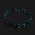 Bracelet mauvais œil en verre Firefly noir | Argent sterling 925